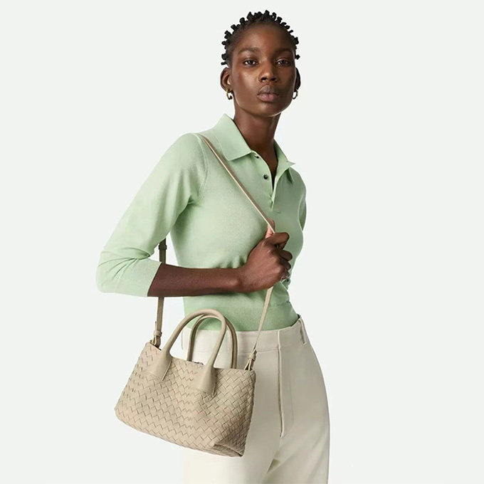 bottega veneta small pinacoteca intrecciato leather tote handbag #819004